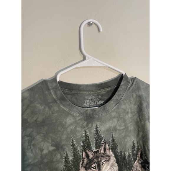 The Mountain Find 12 Wolves Forest Green Tie Dye Graphic Tee Mens XL T-Shirt USA - Picture 3 of 9